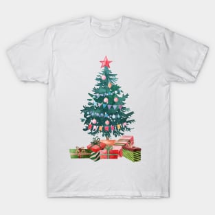 Christmas Morning Watercolor Tree T-Shirt